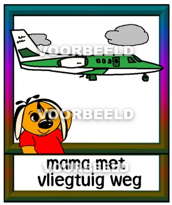 Mama met vliegtuig weg