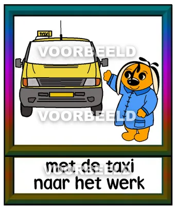 Met de taxi naar het werk