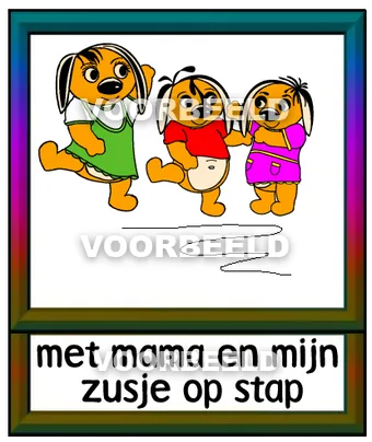 Met mama en mijn zusje op stap