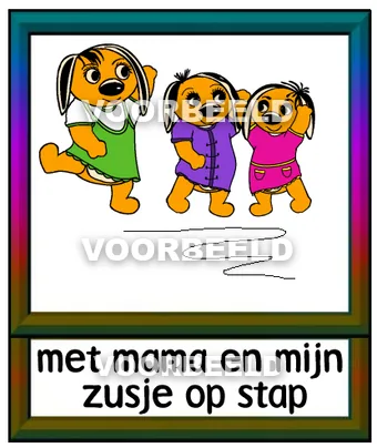 Met mama en mijn zusje op stap2