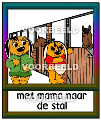 Met mama naar de stal