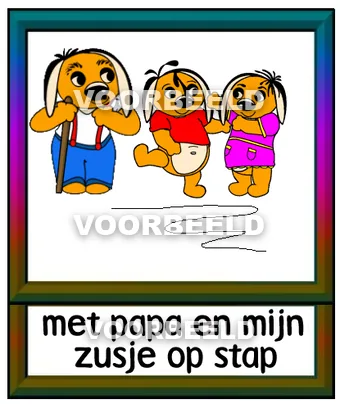Met papa en mijn zusje op stap