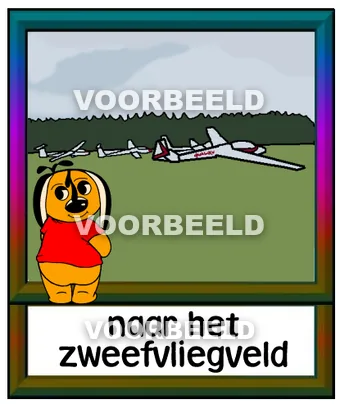 Naar het zweefvliegveld