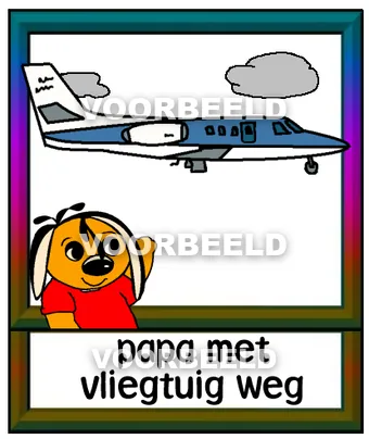 Papa met vliegtuig weg