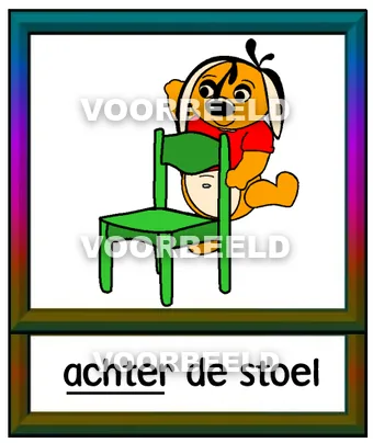 Achter de stoel