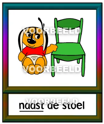 Naast de stoel