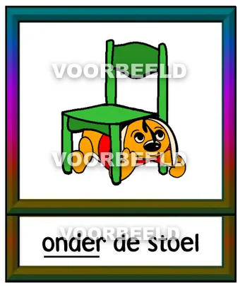 Onder de stoel