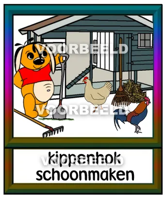Kippenhok schoonmaken
