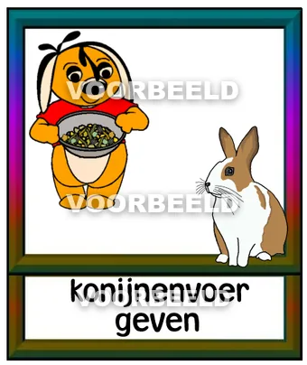 Konijnenvoer geven