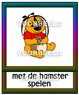 Met de hamster spelen