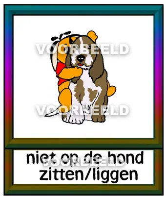 N iet op de hond zitten liggen