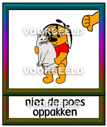 Niet de poes oppakken