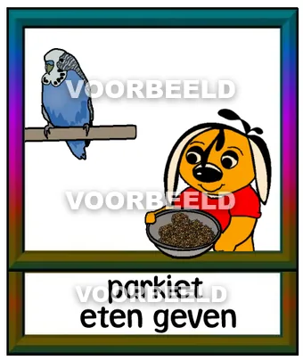 Parkiet eten geven