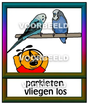 Parkieten vliegen los