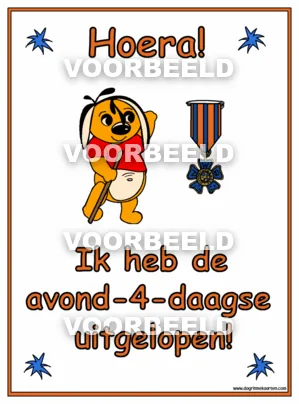 Avond vierdaagse diploma