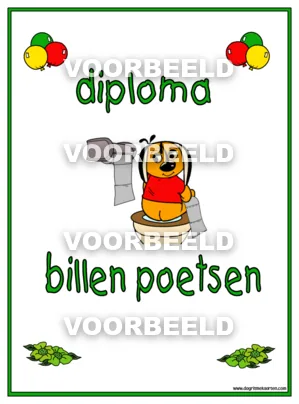 Billen poetsen diploma