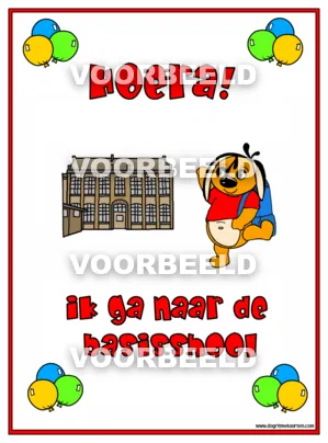 Hoera ik ga naar de basisschool