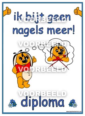 Ik bijt geen nagels meer diploma