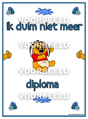 Ik duim niet meer diploma
