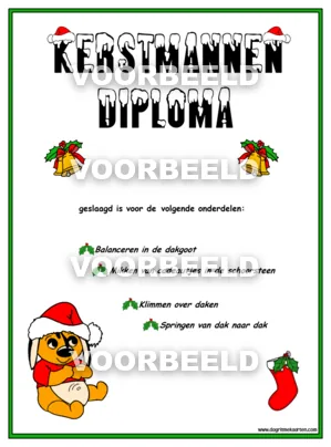 Kerstmannen diploma