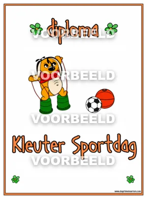 Kleuter sportdag diploma