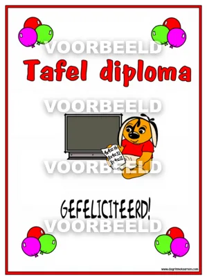 Tafel diploma