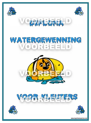 Watergewenning kleuter diploma