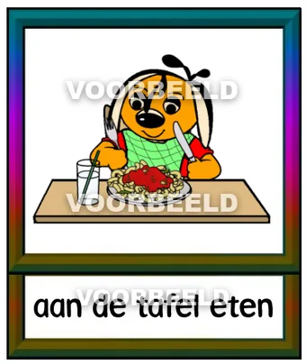 Aan de tafel eten