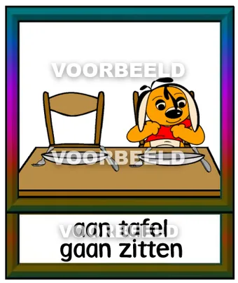 Aan tafel gaan zitten