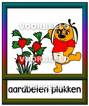 Aardbeien plukken