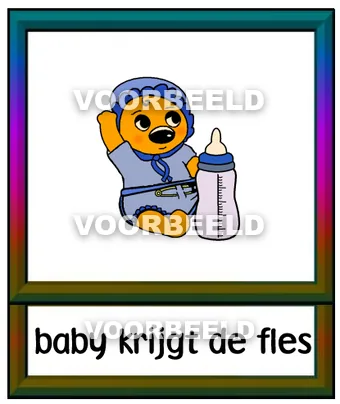 Baby krijgt de fles