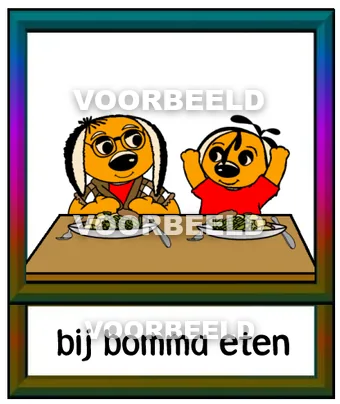 Bij bomma eten