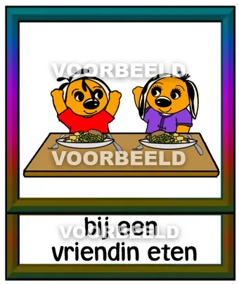 Bij een vriendin eten