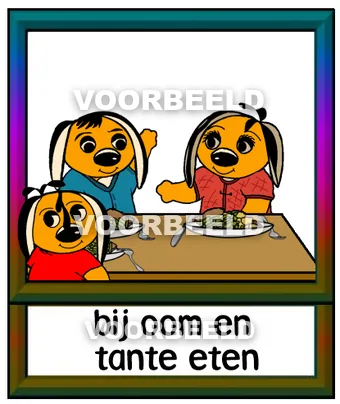 Bij oom en tante eten
