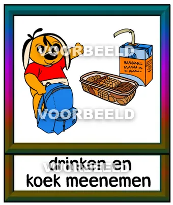 Drinken en koek meenemen