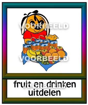 Fruit en drinken uitdelen
