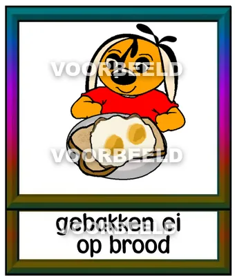 Gebakken ei op brood