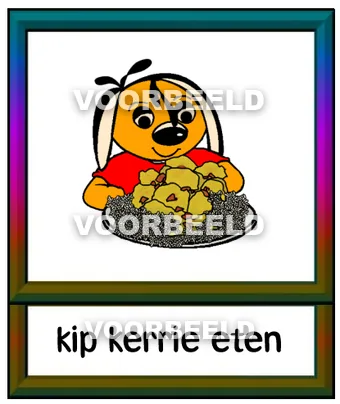 Kip kerrie eten