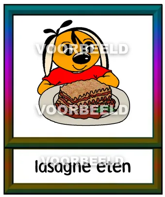 Lasagne eten
