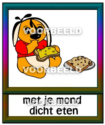 Met je mond dicht eten