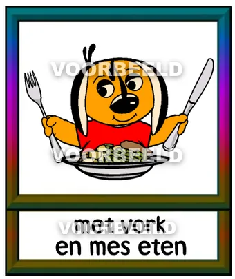 Met vork en mes eten