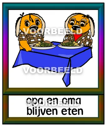 Opa en oma blijven eten