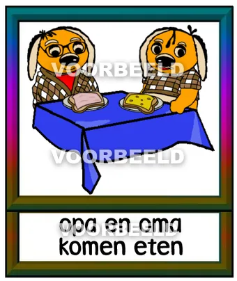 Opa en oma komen eten
