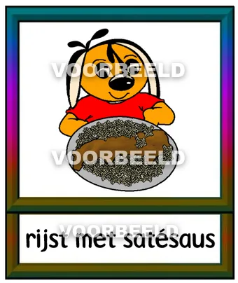 Rijst met satesaus