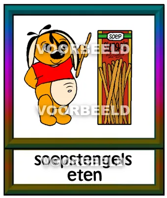 Soepstengels eten
