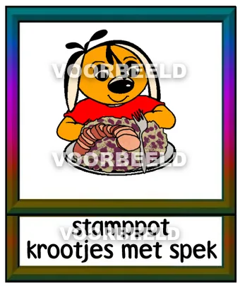 Stamppot krootjes met spek