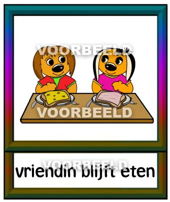 Vriendin blijft eten