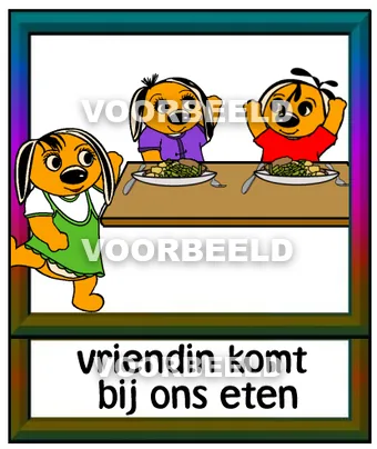 Vriendin komt bij ons eten1