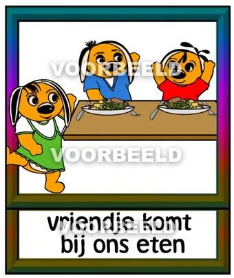 Vriendje komt bij ons eten1