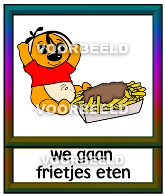 We gaan frietejs eten